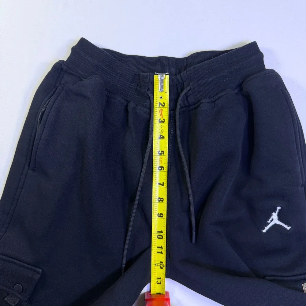 Jordan Flight Fleece Cargo Pants Unisex XL Black Wide Leg Cropped FB7012-010